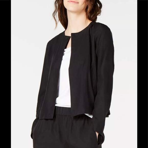Eileen Fisher Jackets & Blazers - Eileen Fisher Tencel Black Casual Jacket Blazer XS